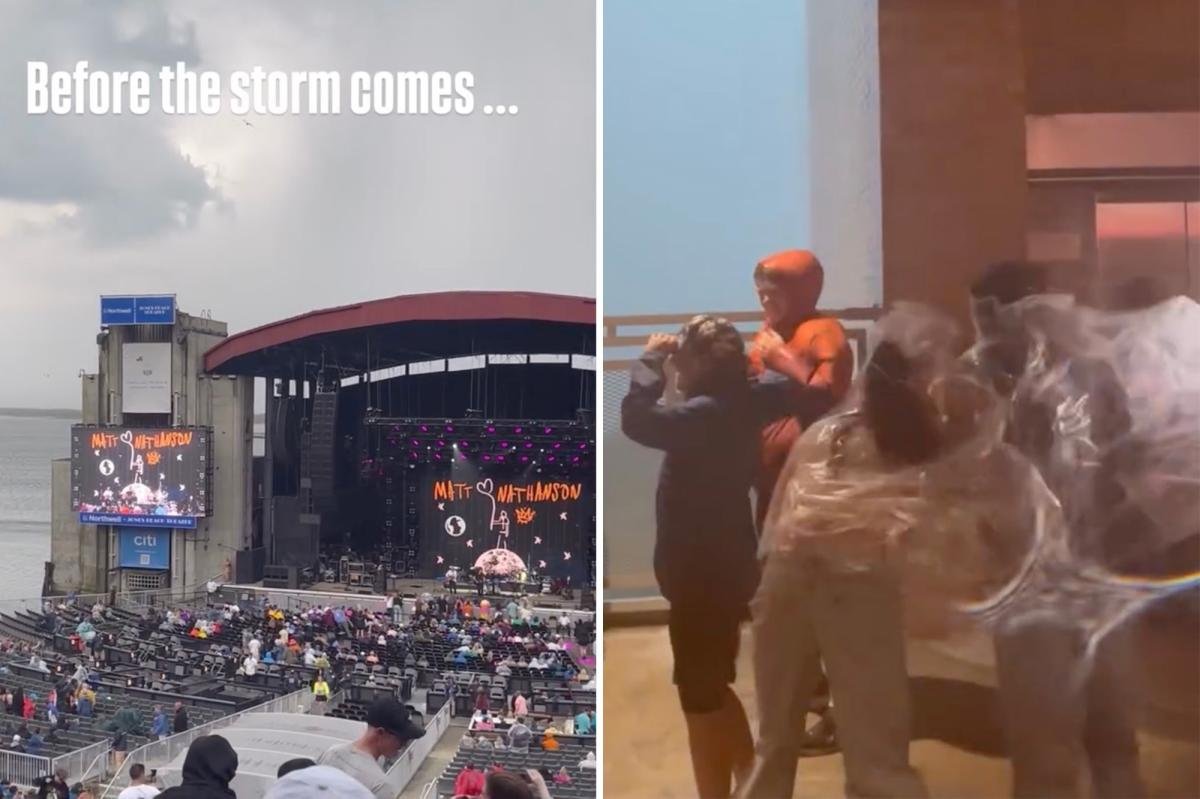 You are currently viewing Vidoes show Jones Beach concertgoers scrambling for shelter in hellish lightning storm: ‘We’re trapped!’