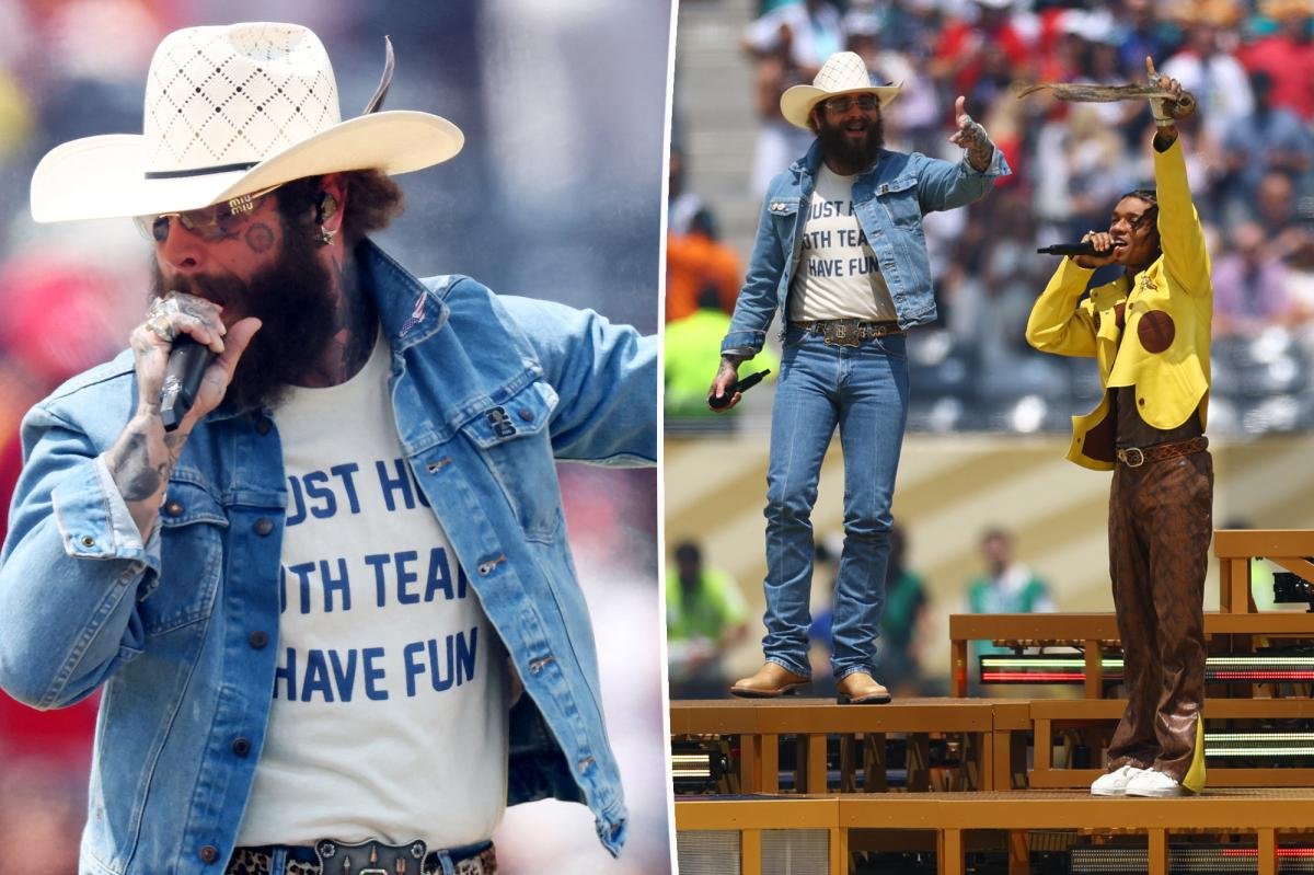 Read more about the article Post Malone kicks off World Cup final 2026 with electric performance of ‘Sunflower’ with Swae Lee
