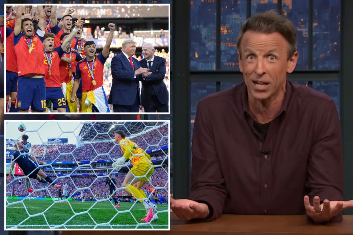 Read more about the article Seth Meyers bashes Trump’s World Cup appearance in back-to-back late-night rants