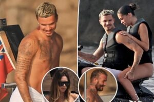 Read more about the article Romeo Beckham strips down to white briefs on Beckham family yacht getaway in Ibiza