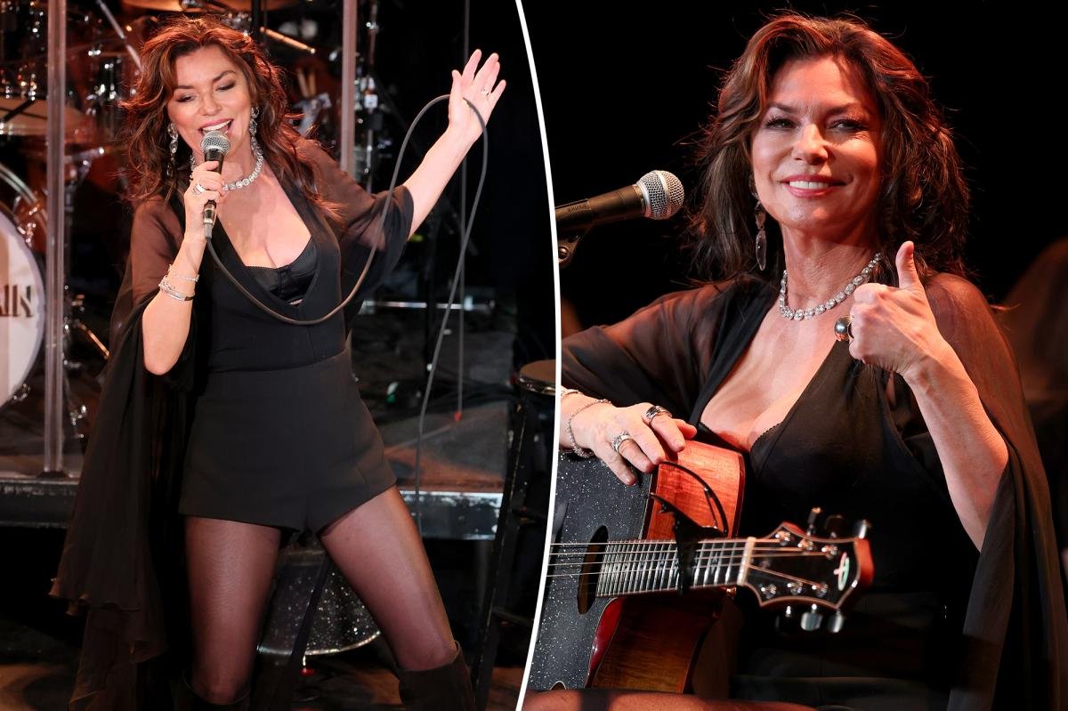 You are currently viewing Shania Twain dazzles in diamonds and hot pants at intimate NYC concert