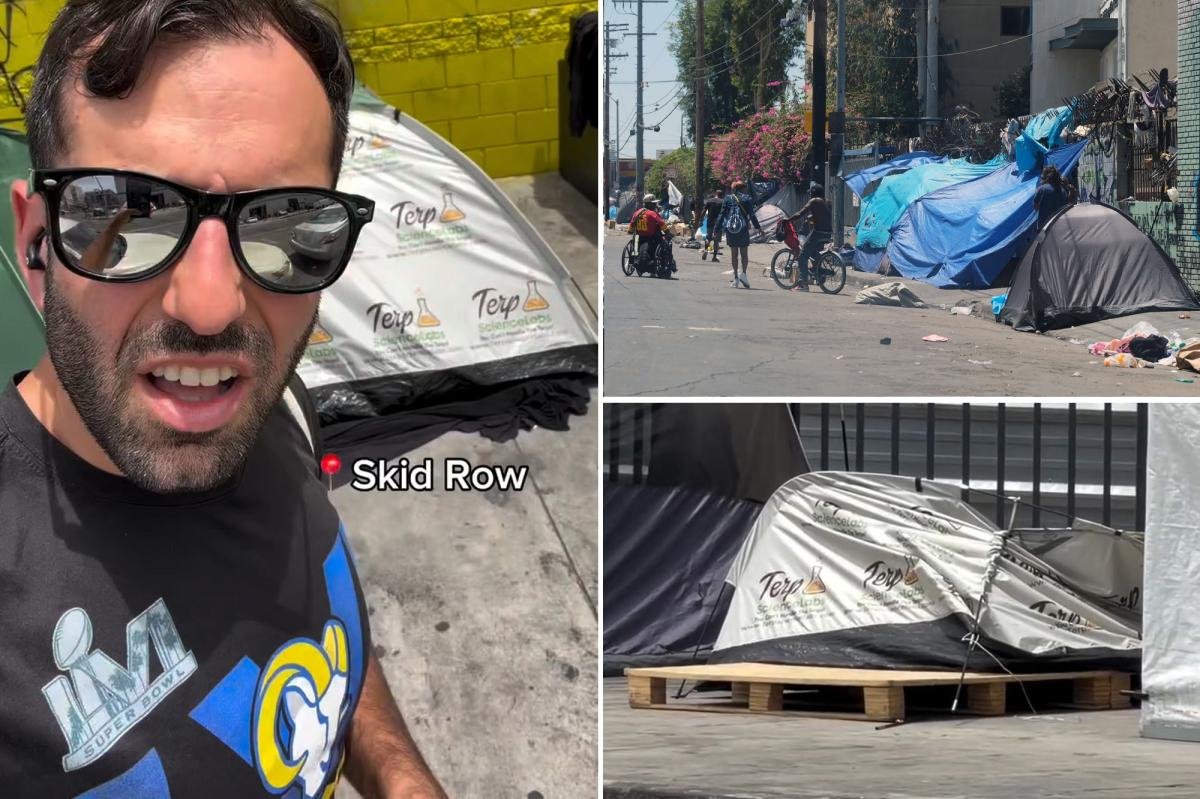 You are currently viewing LA weed company slammed over branded Skid Row tent giveaway