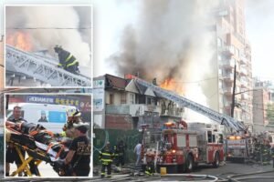 Read more about the article Massive fire ravages NYC home, injuring 21 and leaving elderly woman in  critical condition