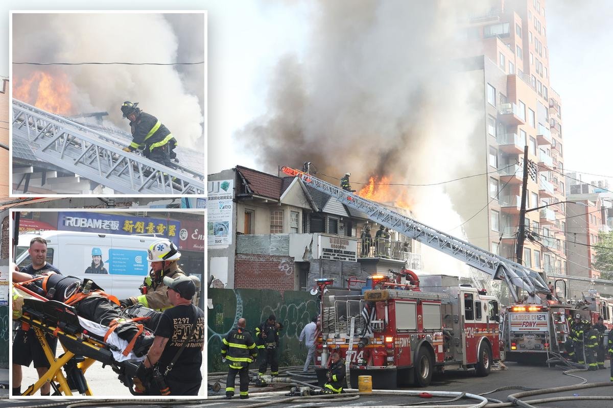 You are currently viewing Massive fire ravages NYC home, injuring 21 and leaving elderly woman in  critical condition