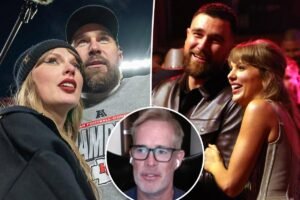 Read more about the article Travis Kelce’s reaction to seeing Taylor Swift walk down the aisle revealed
