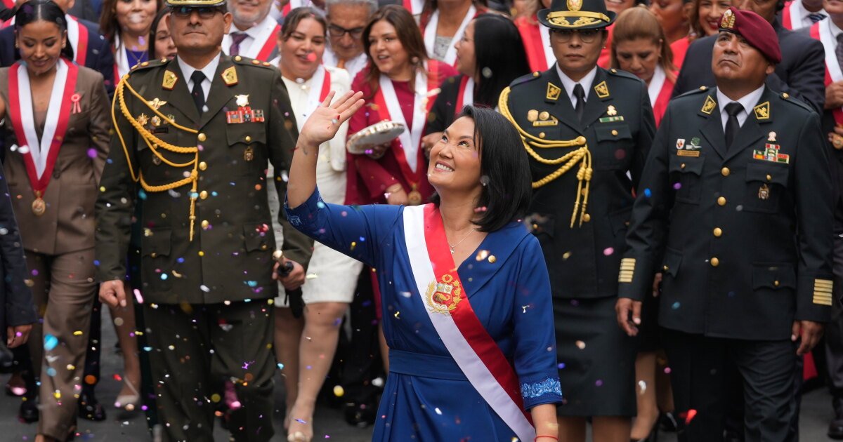 You are currently viewing Keiko Fujimori is inaugurated as Peru’s president following a narrow election victory