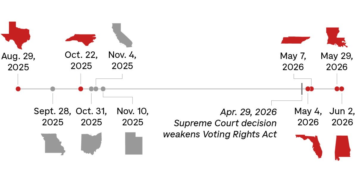 You are currently viewing How predominantly Black areas in 6 states have been split up by redistricting