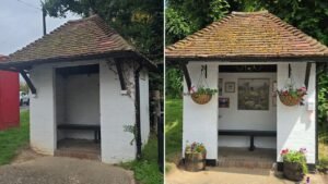 Read more about the article Pub owner fed up with ‘ugly’ bus depot gives broken-down spot eye-catching makeover