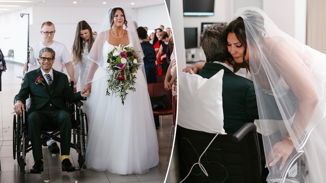 You are currently viewing Father walks daughter down aisle days after quadruple bypass surgery
