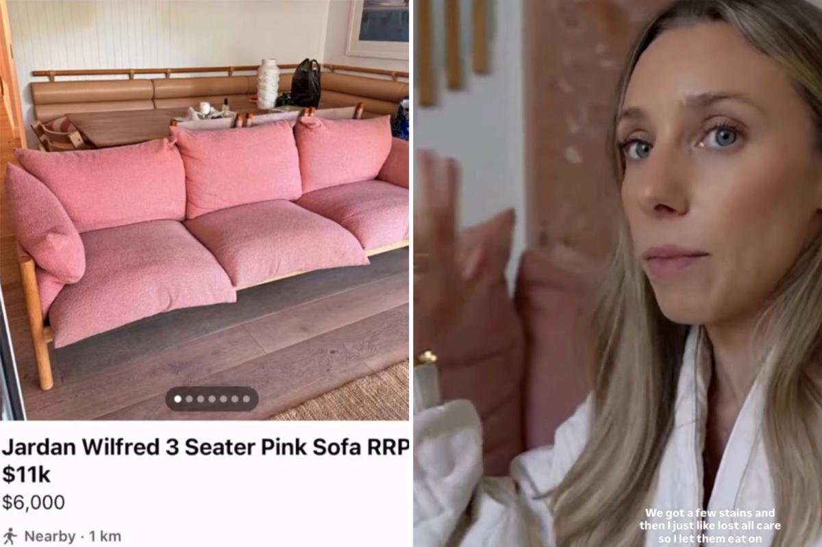 You are currently viewing Influencer dubbed ‘delusional’ after listing couch for shocking price on Facebook Marketplace: ‘Don’t think we’re gross’