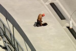 Read more about the article Shirtless madman climbs LA’s 6th Street Bridge, holding traffic hostage