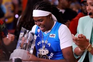 Read more about the article Liberty’s Jonquel Jones wins WNBA All-Star Game MVP award after double-double
