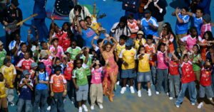 Read more about the article A cavalcade of international stars headlined the World Cup’s first-ever halftime final show