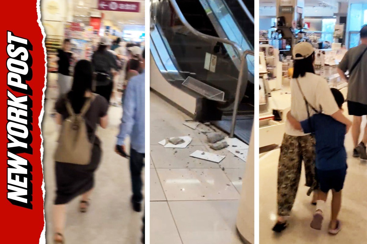 You are currently viewing Stunned shoppers flee crumbling mall after 7.1-magnitude earthquake rocks Japan