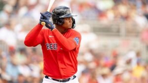 Read more about the article Mammoth Red Sox prospect hits home run to the moon, then promptly slaps the catcher and ignites a brawl