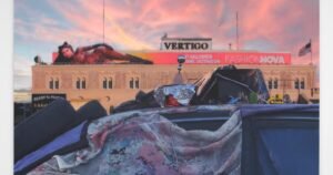 Read more about the article Artist Sayre Gomez talks about his painting “Vertigo” at David Kordansky Gallery