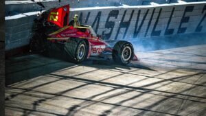 Read more about the article IndyCar’s David Malukas hospitalized after Nashville Superspeedway crash