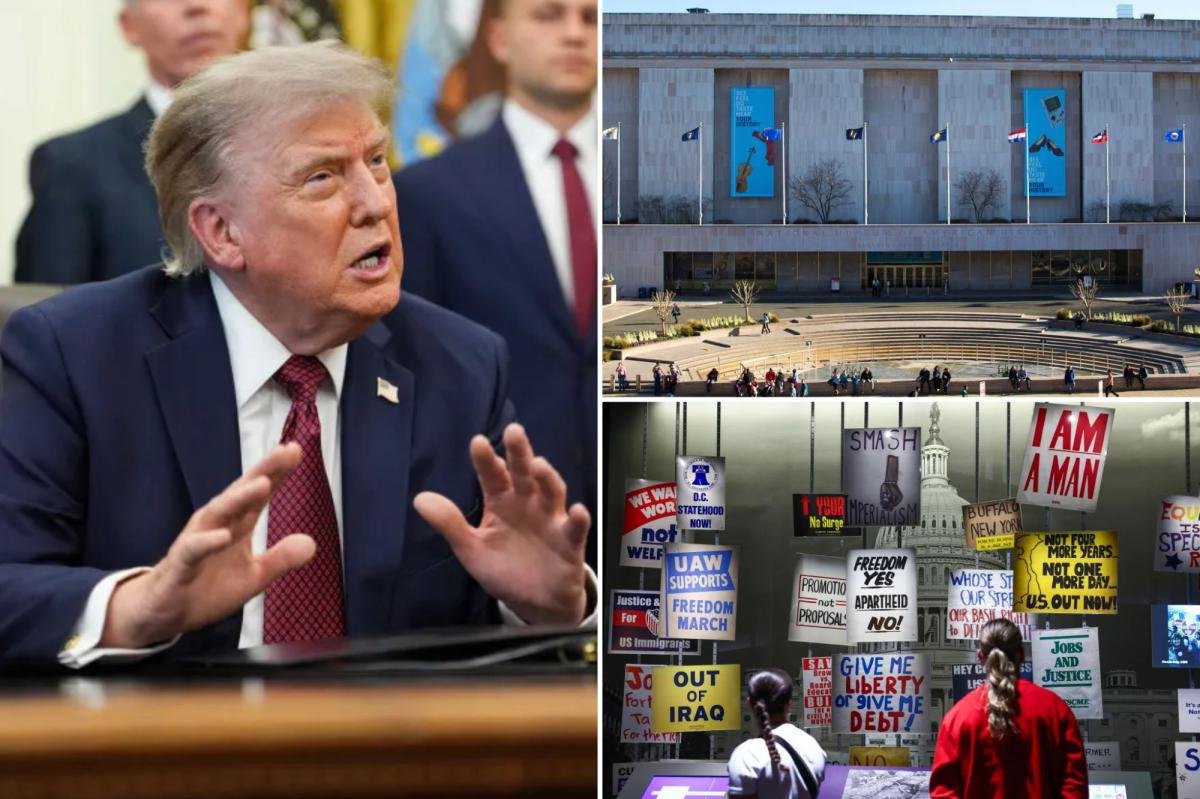 You are currently viewing Trump orders signs outside Smithsonian museum amid row over its depiction of American history