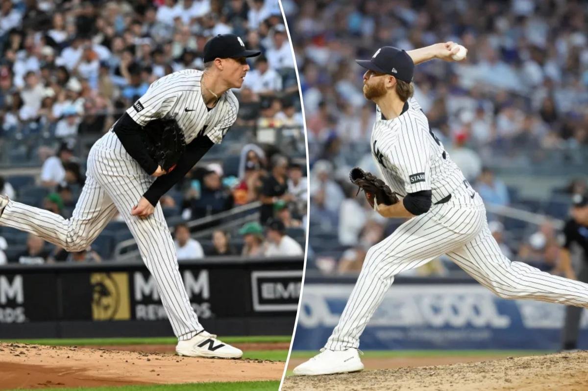 Read more about the article Yankees relievers quiet Dodgers lineup to salvage doubleheader split after Aaron Boone’s Game 1 sacrifice