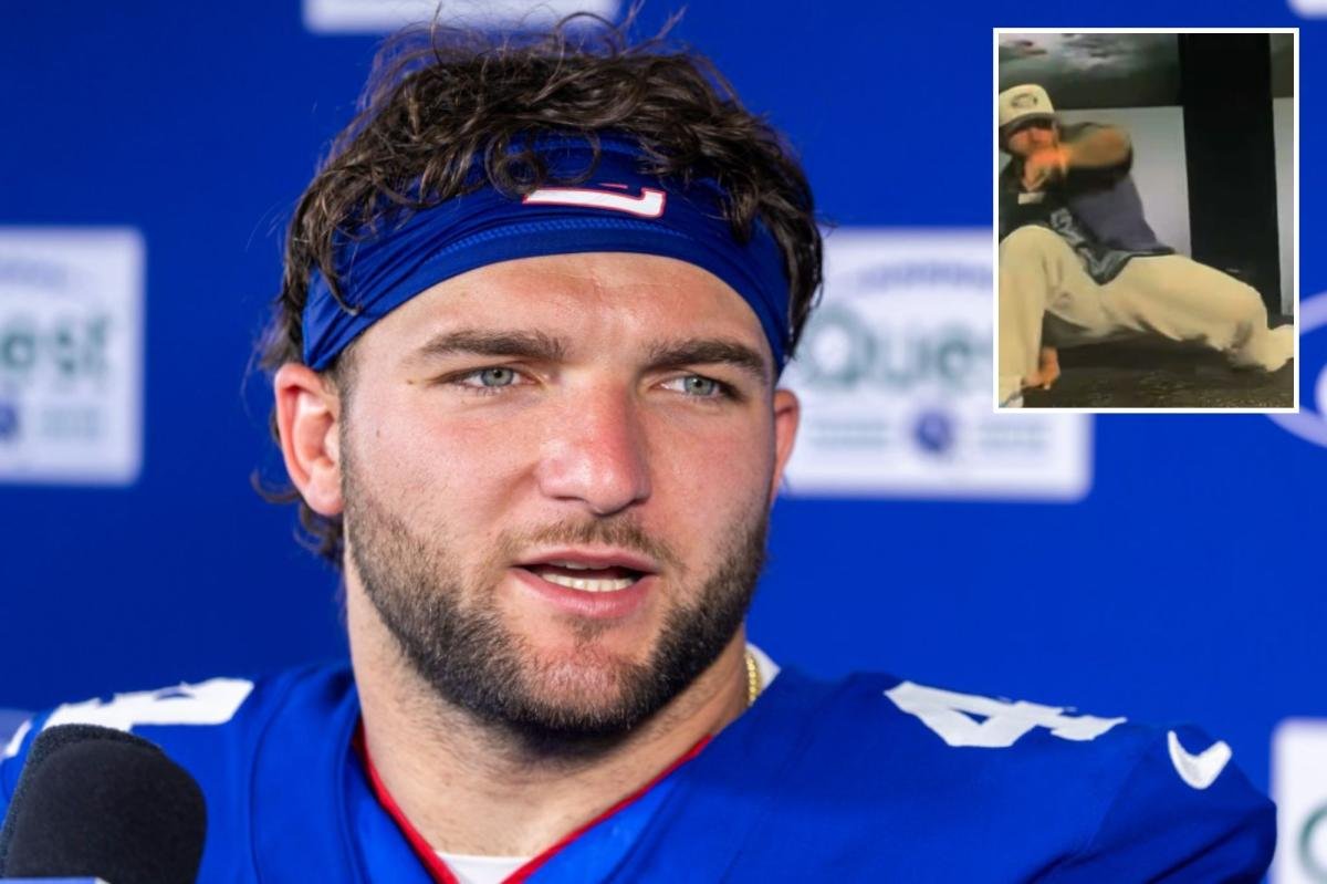 You are currently viewing Cam Skattebo learned lesson from ‘dumb’ backflip fail after convos with Giants brass