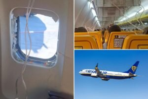 Read more about the article Can you get sucked out of an airplane window? Aviation expert reveals who could be at fault in shocking Ryanair incident