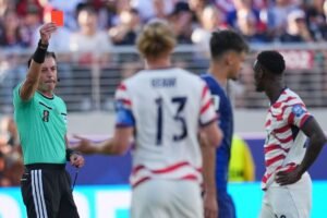 Read more about the article Folarin Balogun’s red-card reversal flagged by World Cup betting watchdog in bombshell