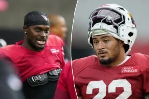 Read more about the article Tyler Allgeier happy to share Cardinals’ running back load with Jeremiyah Love