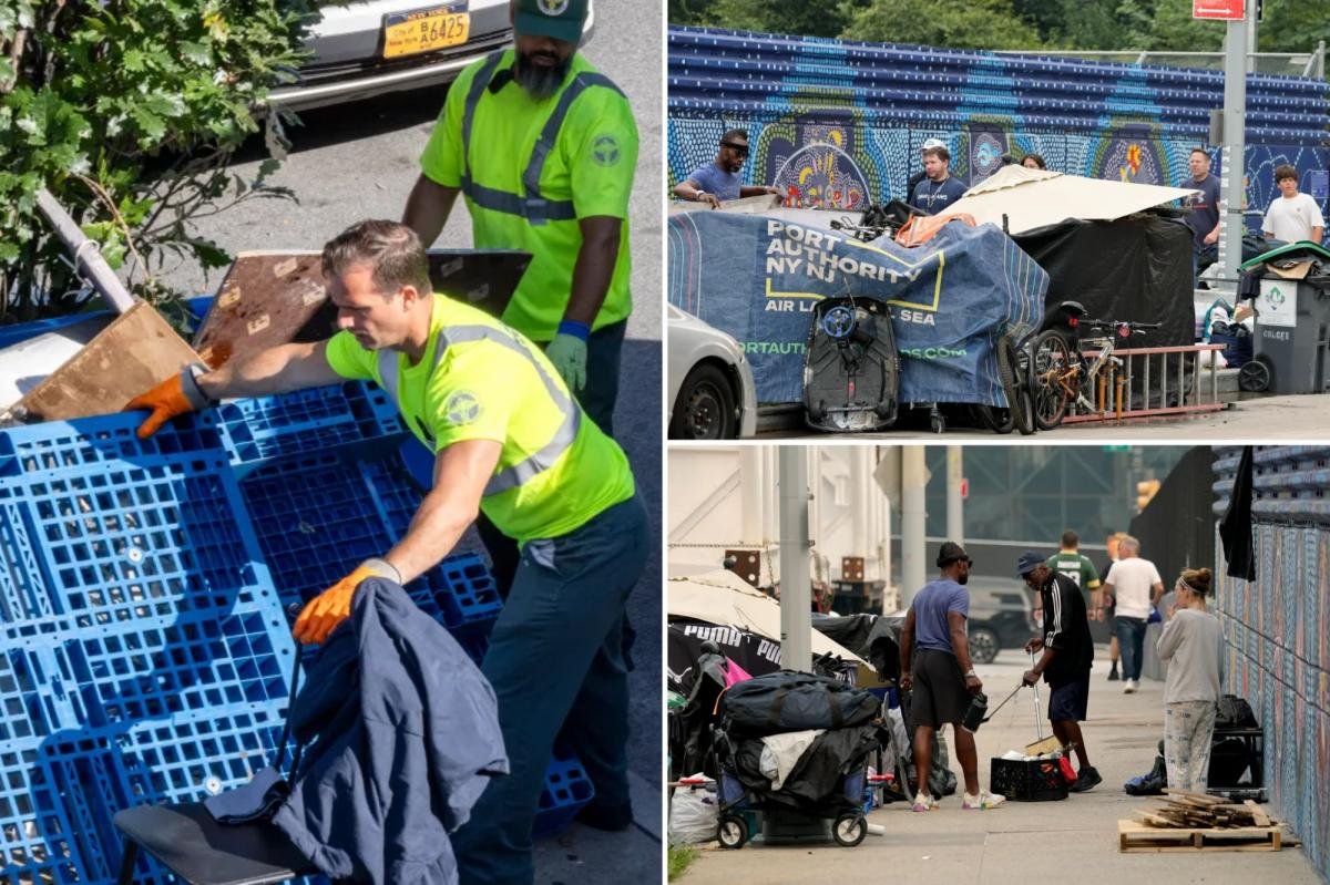 Read more about the article Filthy NYC homeless encampment near tourist-magnet Intrepid Museum still largely intact as Mamdani-imposed deadline comes and goes