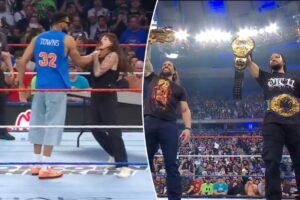 Read more about the article Knicks’ Jalen Brunson, Karl-Anthony Towns make electric WWE appearances at MSG