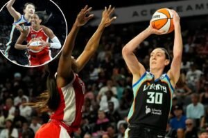 Read more about the article Liberty’s defense falters in loss to Aces spoiling Breanna Stewart’s heroics