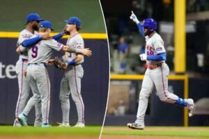 Read more about the article Luis Robert Jr. lauds Mets outfield teammates after his mammoth homer: ‘It’s a beautiful thing’