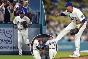Read more about the article In Dodgers return, Edwin DÃ­az wows with fastball in successful save attempt