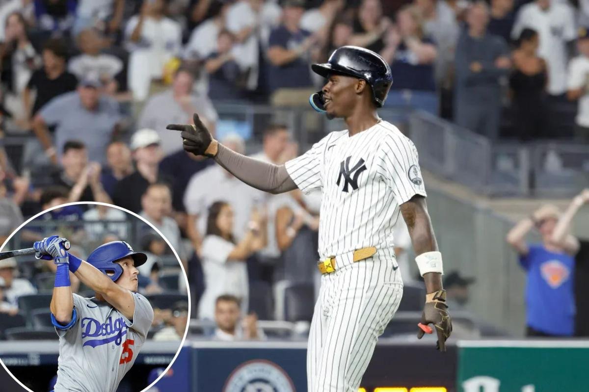 Read more about the article Jazz Chisholm Jr.’s late homer saves Yankees as they beat Dodgers to avoid doubleheader sweep