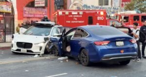 Read more about the article Multiple people injured in collision involving Waymo