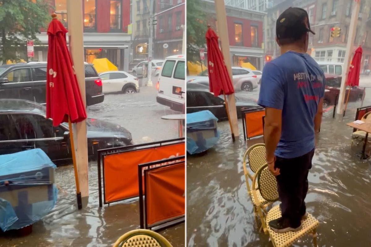 Read more about the article Shocking video shows streets of Soho underwater as NYC is hit with heavy rain and flash flooding