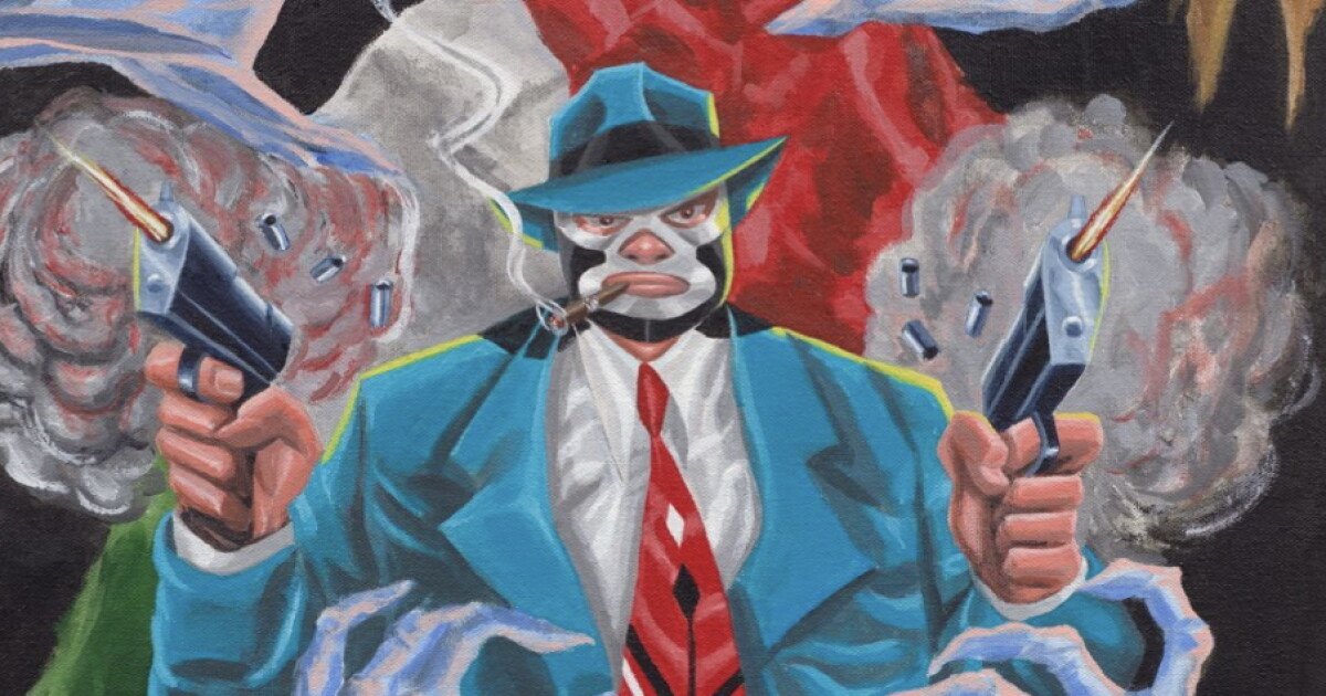 You are currently viewing Rafael Navarro’s lucha noir hero Sonámbulo joins Lucas Museum collection