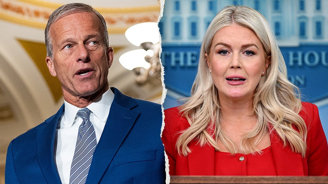 Read more about the article Karoline Leavitt says Trump’s patience with Thune is wearing thin
