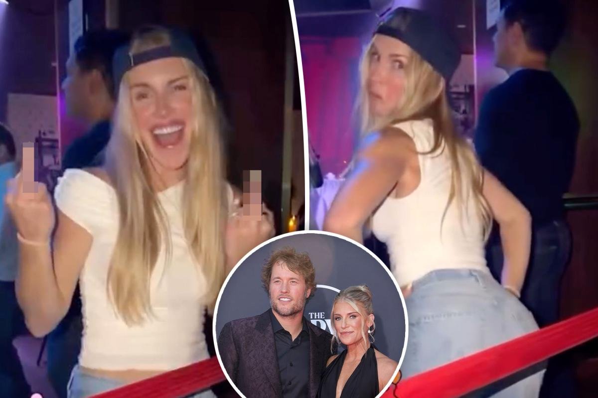 You are currently viewing Matthew Staffordâs wife Kelly shakes butt, flips off camera in wild birthday video