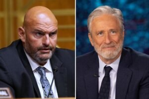 Read more about the article Jon Stewart, Sen. Fetterman clash over Israel ‘red line’: ‘That is not our country’