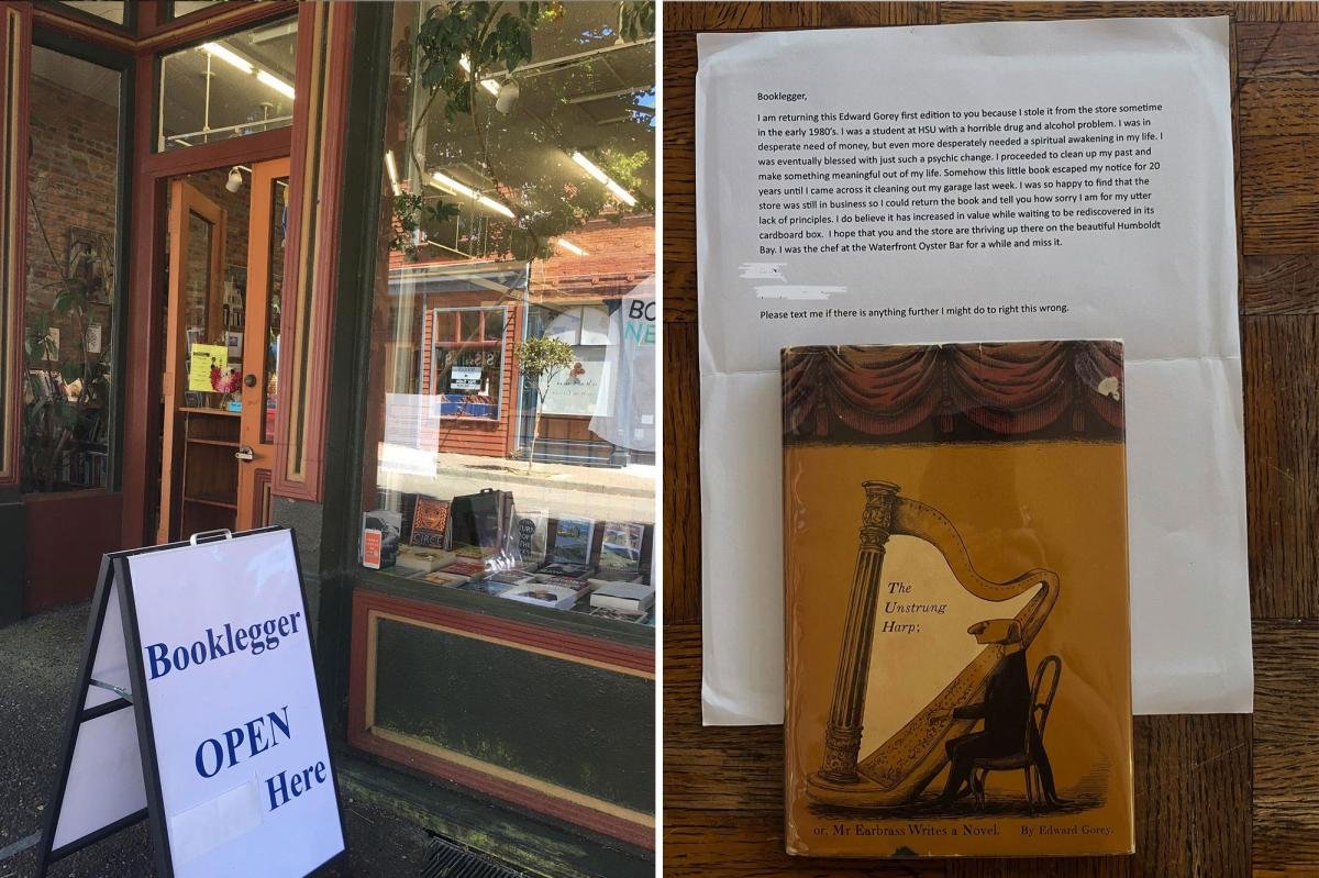 You are currently viewing Regretful shoplifter returns book 40 years after stealing it from California shop — with a surprise apology gift