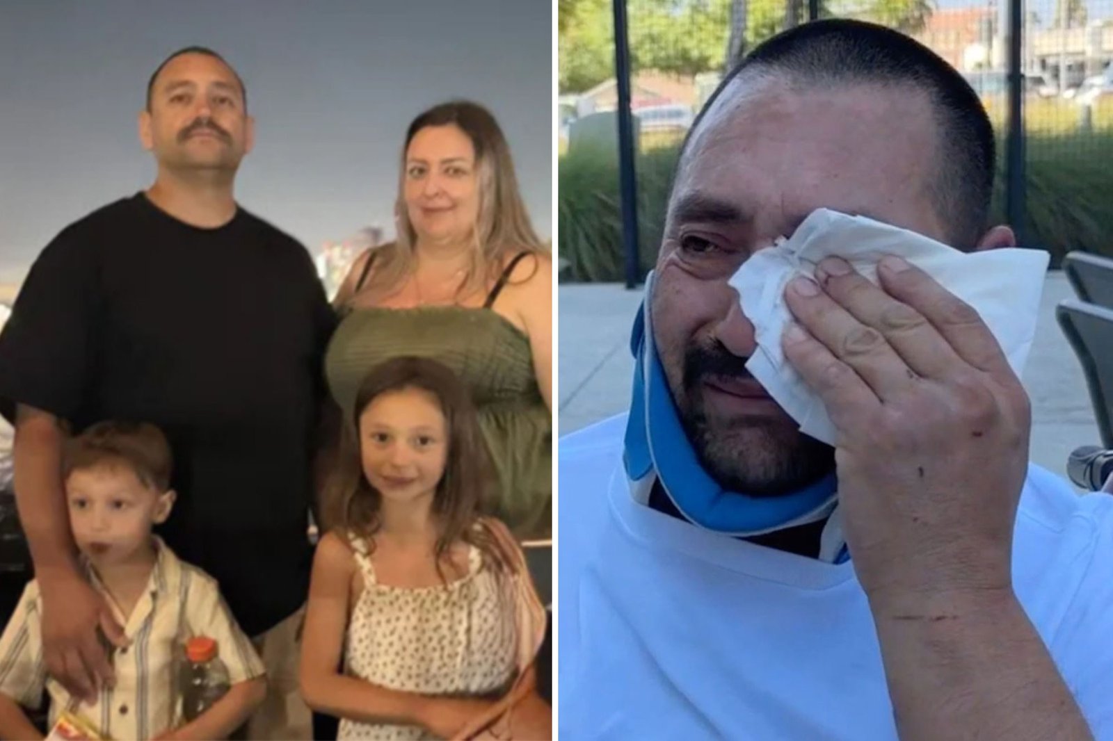 You are currently viewing Devastating moment father breaks down in tears after wife, two young kids decapitated in horror crash