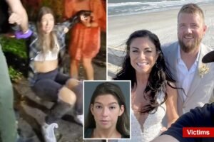 Read more about the article Drunk SC driver Jamie Komoroski screamed at cops to âgo check on herâ as she appears to see body of bride: bodycam