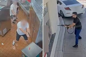 Read more about the article Surveillance video shows heroes firing back at Idaho In-N-Out shooter Chad Williams: ‘Saving lives’