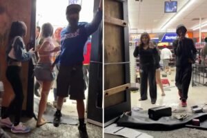 Read more about the article Moment large gang of masked thugs ransack California store — for second time in a day