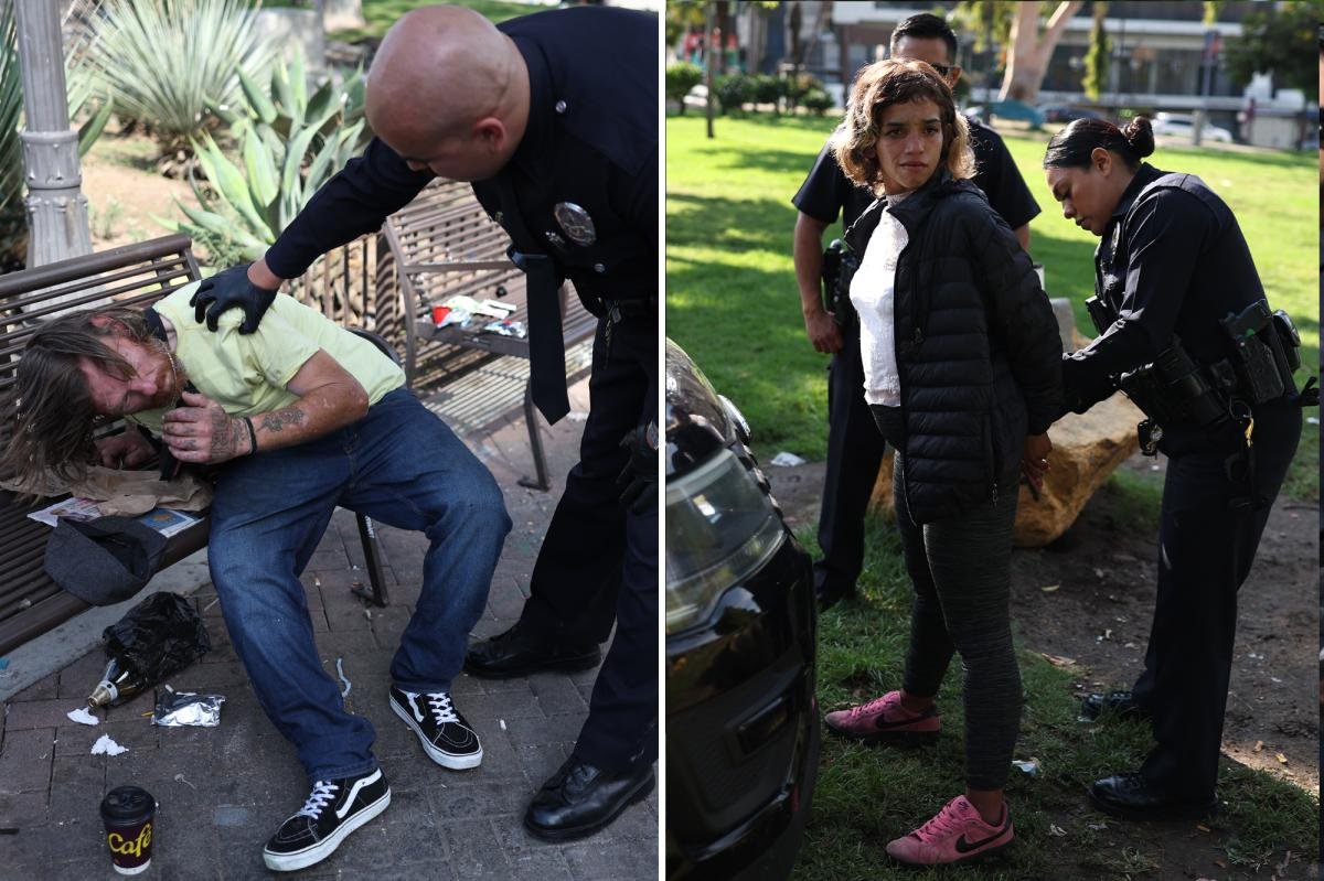 You are currently viewing Cops sweep MacArthur Park in fierce crackdown on drug-fueled chaos