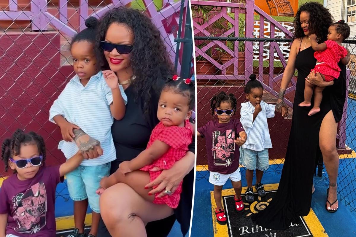 You are currently viewing Rihanna shares rare photos with all 3 kids on vacation
