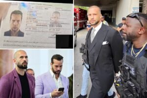 Read more about the article Accused rapists Andrew and Tristan Tate had cache of passports under aliases â including Bond villain