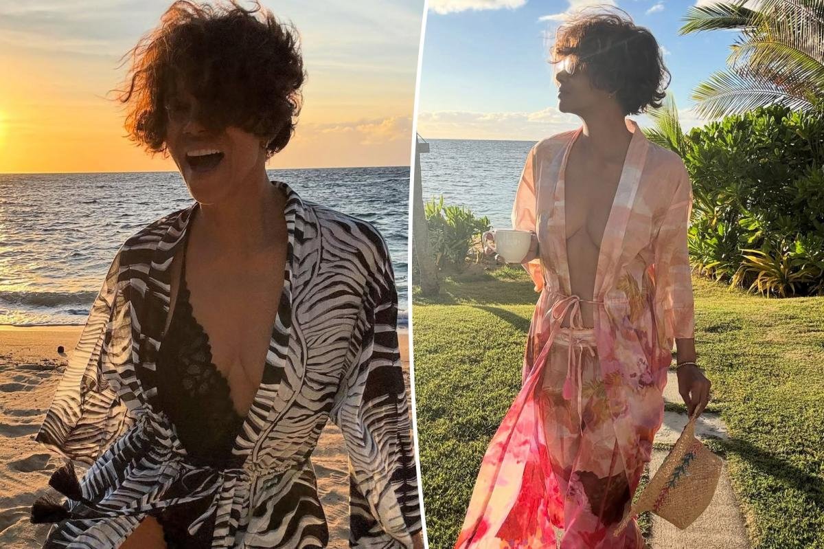 You are currently viewing Halle Berry has this swim cover-up in two colors, and it’s 50% off right now