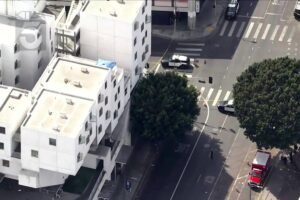 Read more about the article Stabbing horror as victim knifed to death outside LA police station