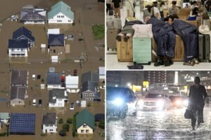 Read more about the article Eight dead, and over 10K left stranded as record-breaking rain pummels Japan